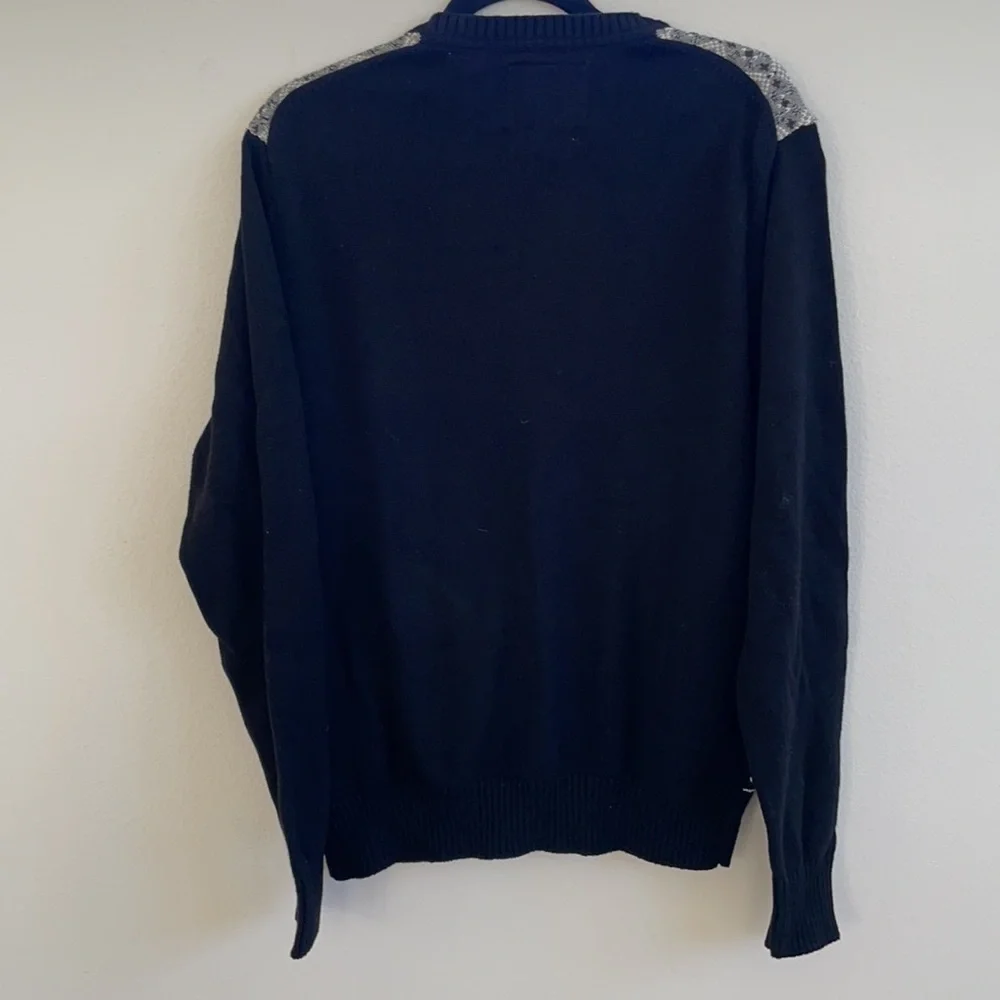 Weatherproof Vintage black fair isle holiday sweater crewneck M - Picture 4 of 4